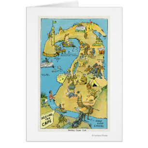 Cartoon Points of Interest on Cape Cod