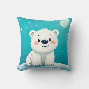 Cartoon polar bear cushion