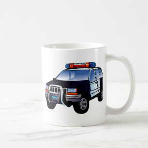 Cartoon Police Car Coffee Mug
