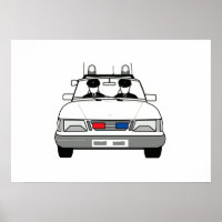 Cartoon Police Car