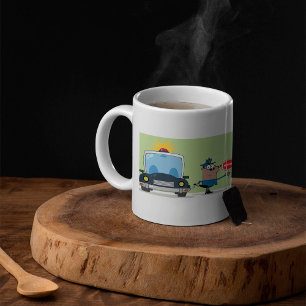 Cartoon Police Officer Coffee Mug