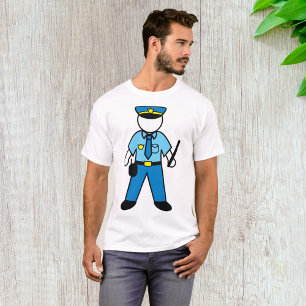 Cartoon Police Officer Fun Law Enforcement T-Shirt