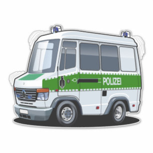 Cartoon Police Van