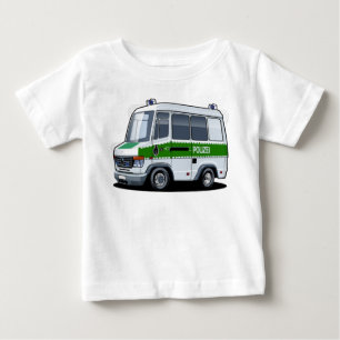 Cartoon Police Van Baby T-Shirt