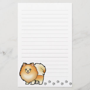 Cartoon Pomeranian Stationery