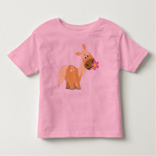 Cartoon Pony and Flower children T-shirt