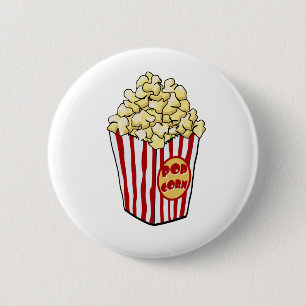 Cartoon Popcorn Bag Button