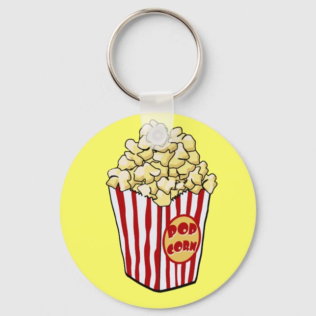 Cartoon Popcorn Bag Keychain (Front)