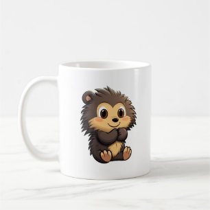 Cartoon porcupine illustration coffee mug