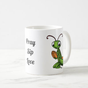 Cartoon Praying Mantis Personalized Coffee Mug