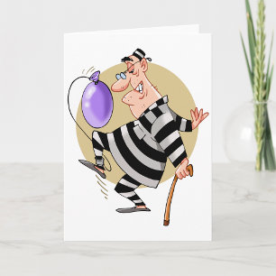 Cartoon Prisoner Greeting Cards