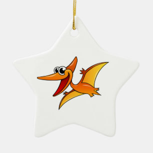 Cartoon Pterodactyl Ceramic Ornament