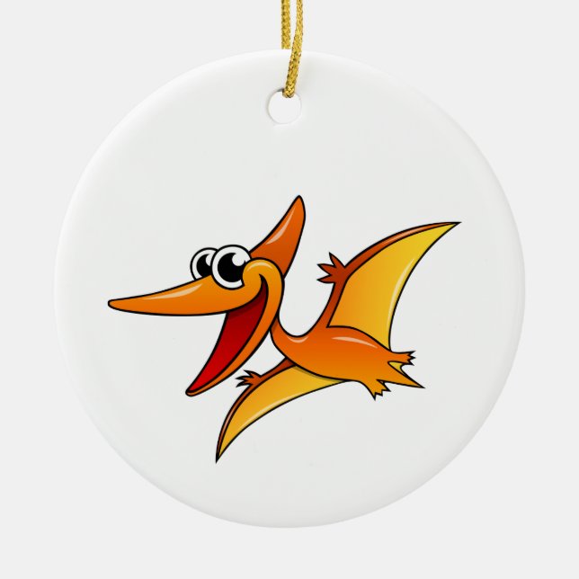 Cartoon Pterodactyl Ceramic Tree Decoration (Front)