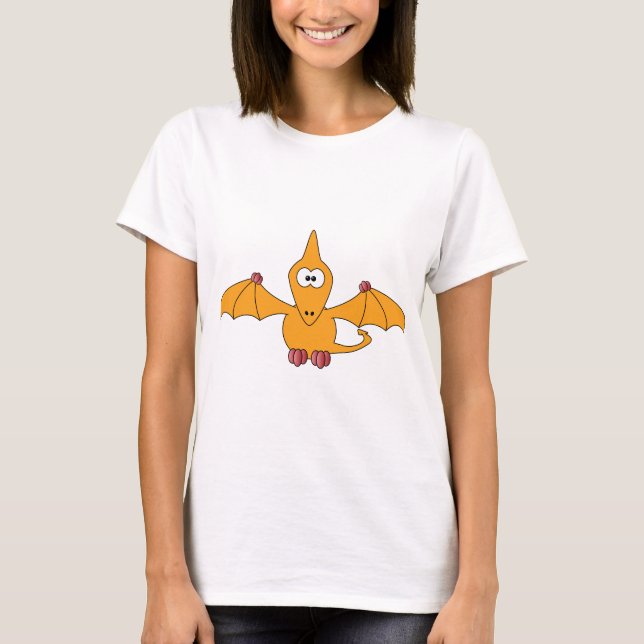 Cartoon Pterodactyl (yellow) T-Shirt (Front)