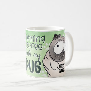 Cartoon Pug Dog Pet Coffee Mug, Cup