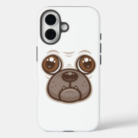 Cartoon Pug Mug Puppy Dog Face