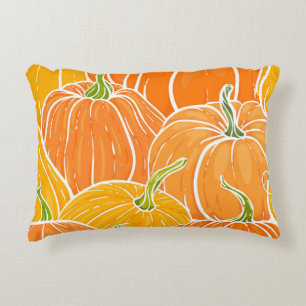 Cartoon pumpkin, cute autumn pattern. decorative cushion