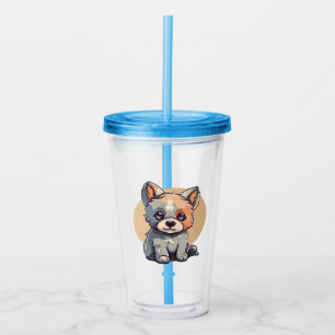 CARTOON PUPPY ACRYLIC TUMBLER