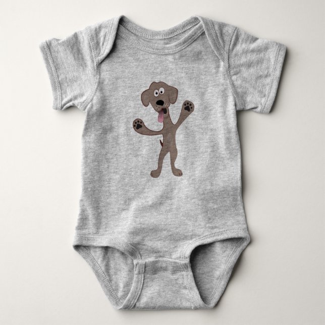 Cartoon Puppy - Critter Baby Bodysuit (Front)
