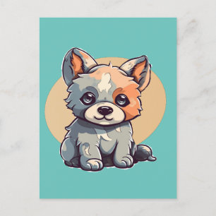 CARTOON PUPPY POSTCARD