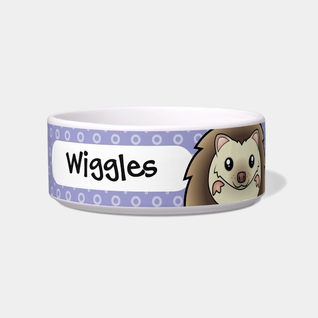 Cartoon Pygmy Hedgehog Bowl (Front)