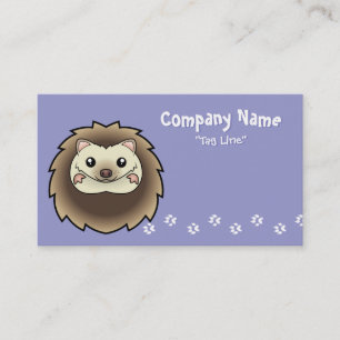Cartoon Pygmy Hedgehog Business Card