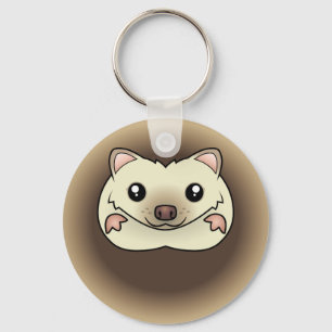 Cartoon Pygmy Hedgehog Key Ring