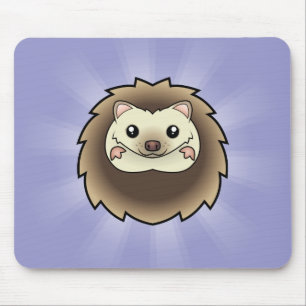 Cartoon Pygmy Hedgehog Mouse Pad