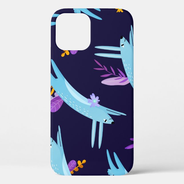 Cartoon rabbit bunny, seamless pattern. Case-Mate iPhone case (Back)