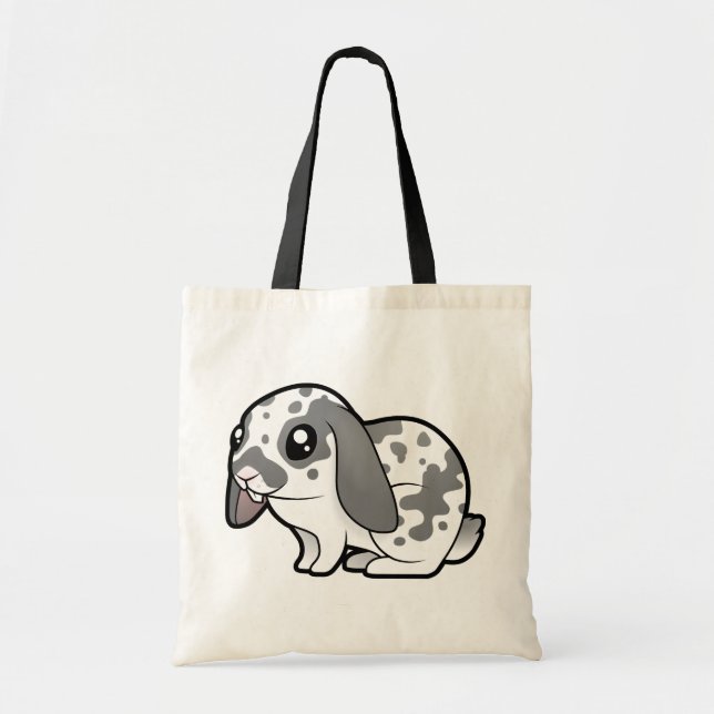 Cartoon Rabbit (floppy ear smooth hair) Tote Bag (Front)