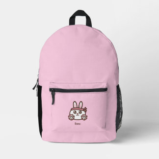 Cartoon rabbit printed backpack
