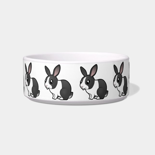Cartoon Rabbit (uppy ear smooth hair) Bowl (Front)