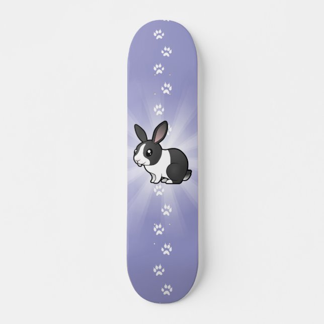 Cartoon Rabbit (uppy ear smooth hair) Skateboard (Front)