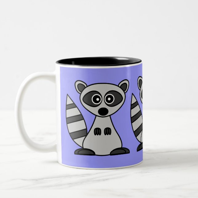 Cartoon Racoon Coffee Mug (Left)