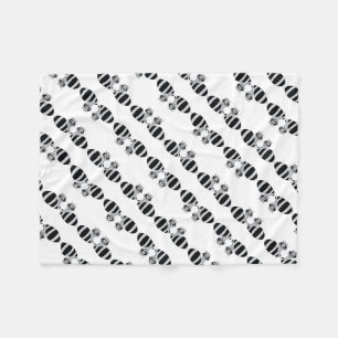 Cartoon Racoon Pattern Fleece Blanket