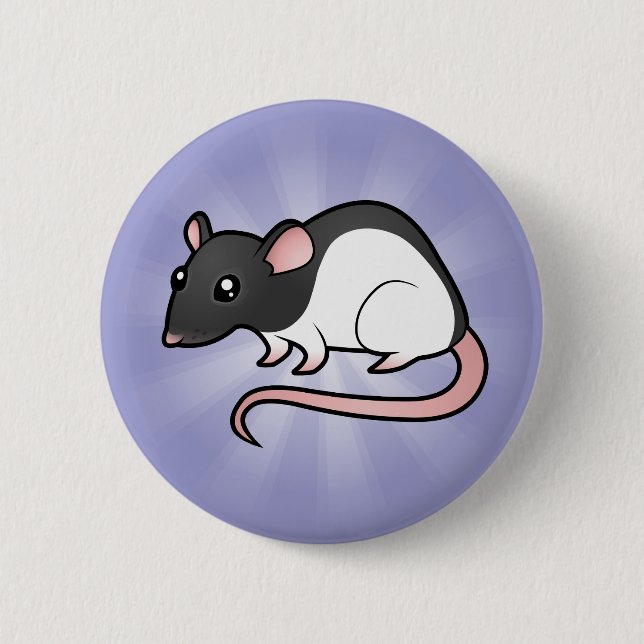Cartoon Rat 6 Cm Round Badge (Front)