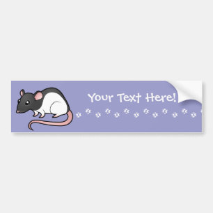Cartoon Rat Bumper Sticker