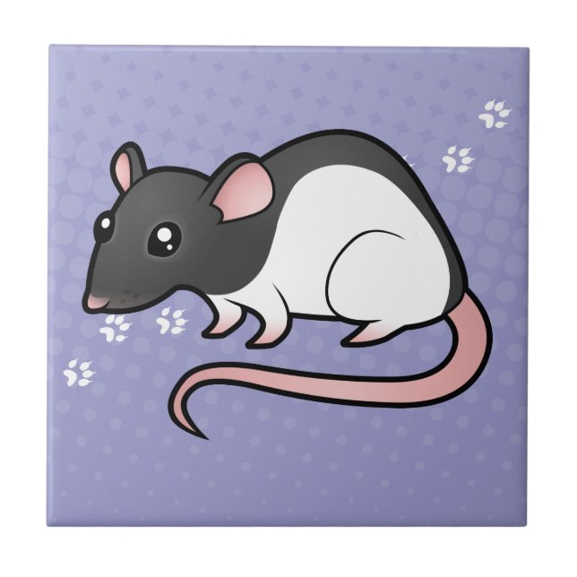 Cartoon Rat Ceramic Tile (Front)