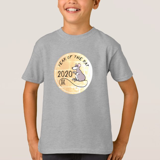 Cartoon Rat Chinese New Year 2020 Kids Tee (Front)