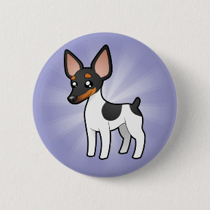 Cartoon Rat Terrier / Toy Fox Terrier 6 Cm Round Badge