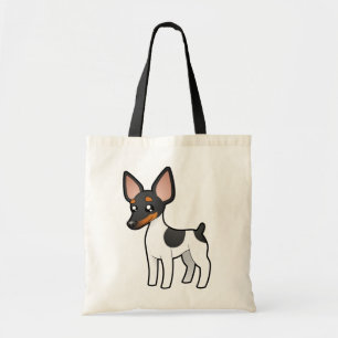 Cartoon Rat Terrier / Toy Fox Terrier Tote Bag