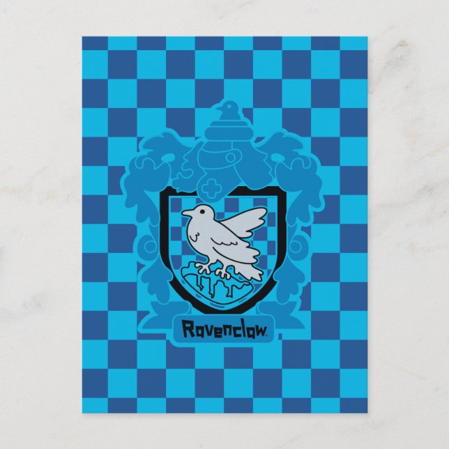 Cartoon Ravenclaw Crest Postcard (Front)