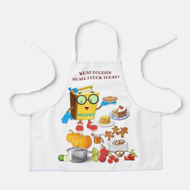 Cartoon Recipe Book Apron (Front)