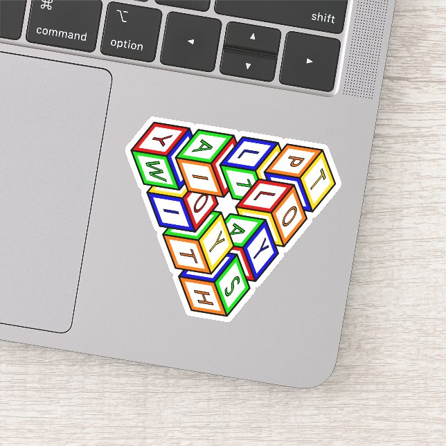 Cartoon Red Blue Yellow Green Toy Blocks Art (Detail)