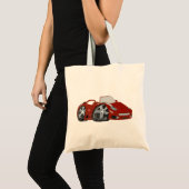 Cartoon Red Car Art Tote Bag (Front (Product))