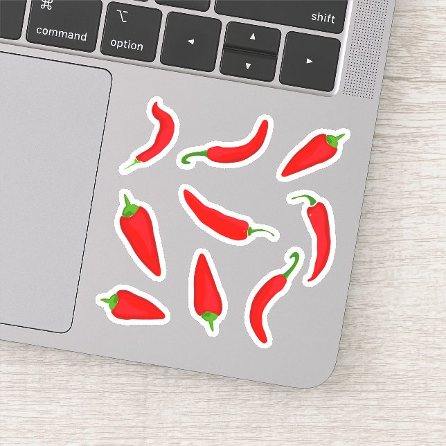 Cartoon Red Chilli Peppers (Detail)