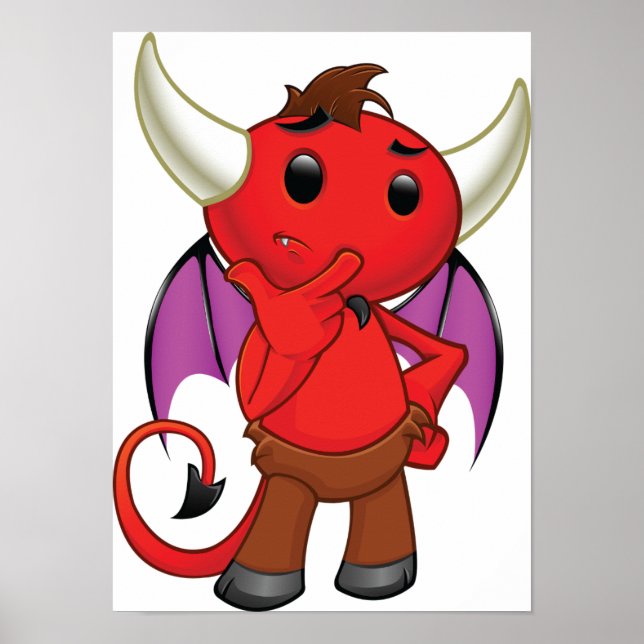 Cartoon Red Devil Poster (Front)