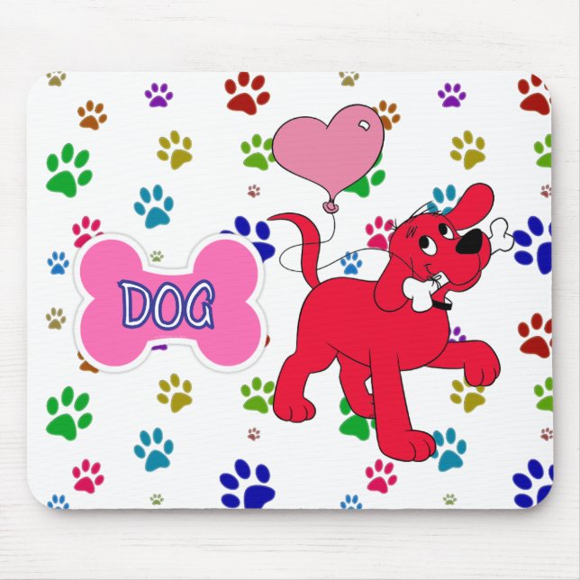 Cartoon Red Dog Customise  Gel Mouse Pad (Front)