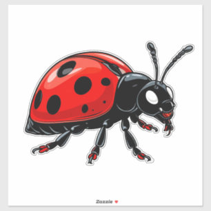 Cartoon Red Ladybug Cute Insect Character