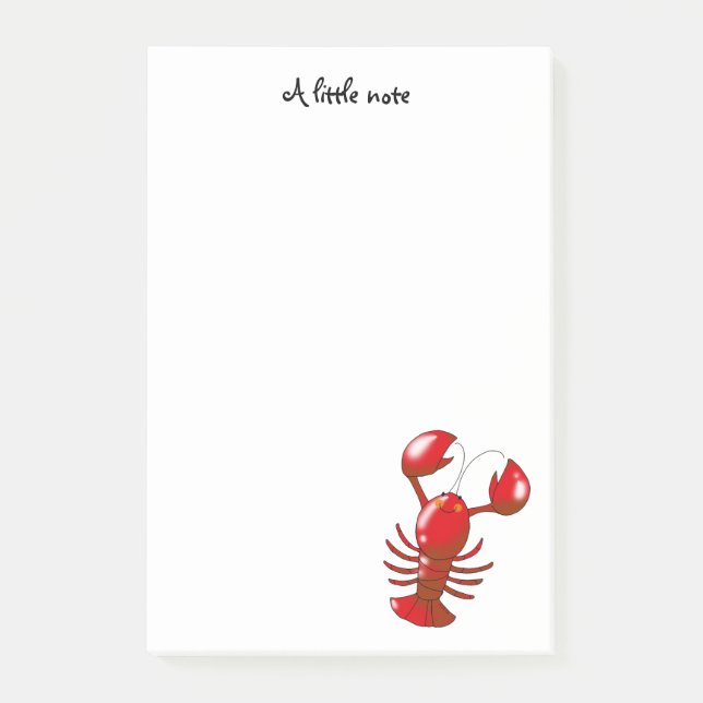cartoon red lobster post-it notes (Front)